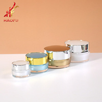 Stock Disponible – Pots Cosmétiques Anti-Lumière Noire 5g-30g avec Bouchon Rotatif, Couleur Personnalisée, Surface Estampillée Or, Forme Cylindrique, Bouteilles Vides en PS/PP