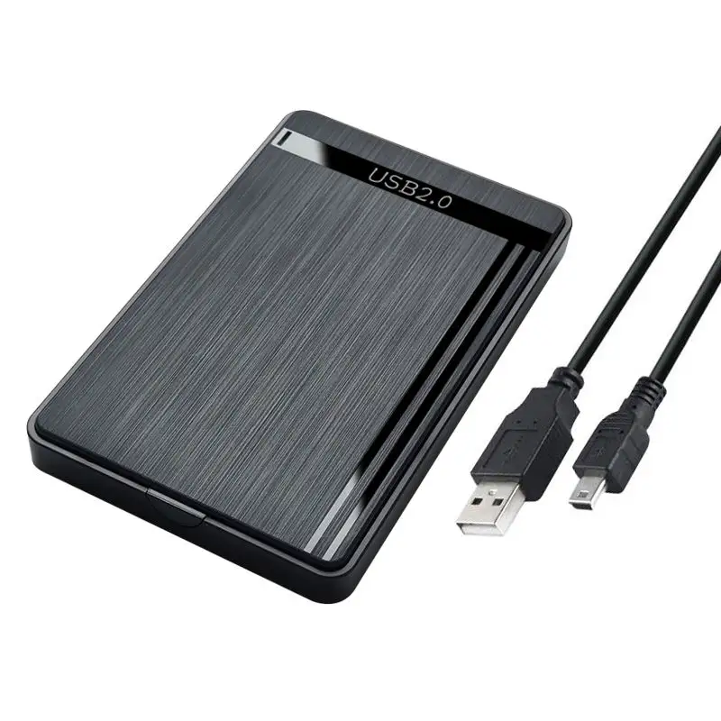 Factory price USB2.0 plastic Hard Disk Drive HDD Enclosure 2.5" Box 1TB caddy External storage system for 2.5 inch SATA HDD case