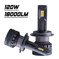 Nouveau Design 120W 2 Tubes de Cuivre Dissipation Thermique Rapide H1 H3 H4 H7 9005 9006 9012 H11 Led Phares pour Voiture