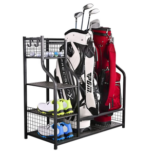 Golf Bag Sports Dual Golf Storage Organizer Golf Organizer Rack Stand