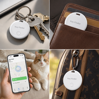 Localisateur et dispositif anti-perte pour animaux de compagnie AP400 avec Bluetooth et navigation cartographique pour chats et chiens, compatible avec Apple AirTag