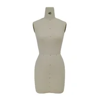 Women's Half Body Fabric Cover Torso Fabric Wrapped Mannequin Female Dress Form Tailoring Mannequin for Dressmaking and Fitting