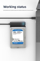 Câble adaptateur SATA vers USB Type-C 5 Gbps, USB 3.0, 3A, charge rapide, prend en charge les disques durs externes SSD de 2,5 pouces pour ordinateur