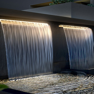 Fontana a Cascata Moderna per Piscina, Decorazione Paesaggistica da Esterno, Montaggio a Parete per Piscine - Product Image 4