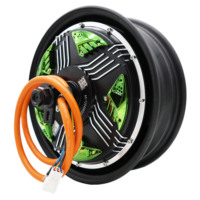 Motor DC Brushless DKYS 72V 12"40H3000W Magnet Permanen Tahan Air IP67 Hemat Energi Motor Sepeda Listrik Hijau