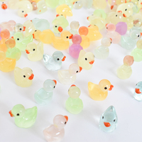 Figurines miniatures de canards en résine époxy multicolores les plus populaires, lumineuses, écologiques, personnalisées par aérographe, pour bricolage féerique