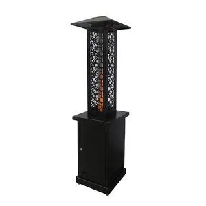 Hot Sell 12KW Real Flame Garden Landscape Heater Smart Pellet Patio Heater Outdoor Wood Pellet Stove