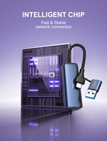 Adaptador Hub USB3.0 LDNIO RJ-01UC, Estación de Conexión USB C a Ethernet con Puerto USB A, Hub LAN Gigabit para Laptop, Plug and Play