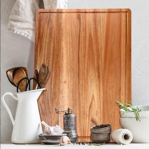 <span class=keywords><strong>Planche</strong></span> à découper XXL en bois d'acacia, bloc de boucher, durable et facile à nettoyer pour la maison, l'hôtel, la restauration - Product Image 5