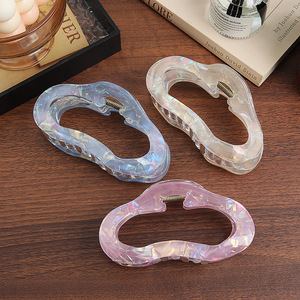 Pince à cheveux Qian Jin 11,5 cm en PVC, mignonne, élégante, style dessin animé, pour femmes et filles, usage quotidien et fêtes - Product Image 4