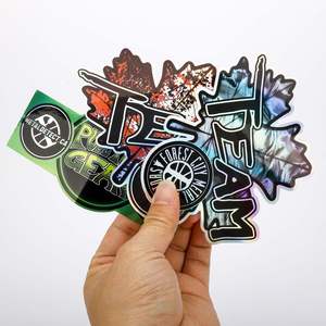Holographic Die Cut <b>Sticker</b> Custom Logo PET <b>Vinyl</b> UV Printed Irregular Shape Fashion Accessories - Product Image 6