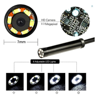 HD-Video-Endoskop mit 6 LEDs, halbstarre Schlangenkamera, IP67, für Rohrreinigung und Industrieinspektion