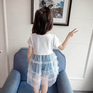 Nueva llegada de diseño de verano lindo Casual bebé chica vestido falda niños ropa carta impresión niños vestido de niña - Product Image 4