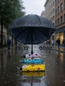 Ombrello in tessuto Bear Umbrella con filtro in gomma, protezione da sole e pioggia per uso esterno - Product Image 2