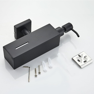 304 in acciaio inossidabile Design moderno con <span class=keywords><strong>supporto</strong></span> a parete Dispenser per <span class=keywords><strong>sapone</strong></span> per le mani quadrato/Dispenser per Shampoo 220ml hotel - Product Image 3