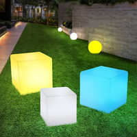 Chaise cube LED en plastique d'extérieur pour dropshipping, réglable avec télécommande RGB 40x40x40cm, décorations de fête, lumière étanche IP65