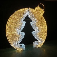 Arche lumineuse géante 3D LED de Noël pour extérieur, motif boule de Noël, étanche IP65, 3,0 m, pour décoration de fêtes