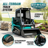 Chargeuse compacte à chenilles à haut débit avec système de refroidissement hydraulique pour le défrichement forestier et la construction sur terrains accidentés