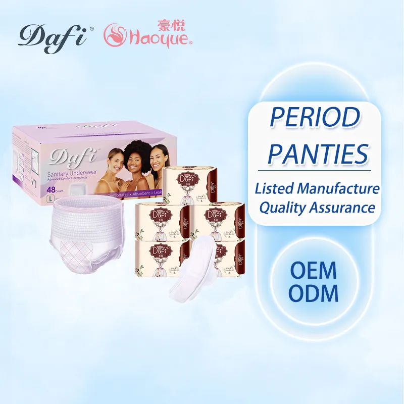 Coussinet de style culotte jetable étanche pour la nuit Période menstruelle Sous-vêtement pour incontinence post-partum