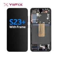 Écran LCD S23 Plus avec cadre, écran OLED, écran tactile AMOLED, assemblage de numériseur, écran tactile pour Samsung Galaxy S23+, écran combiné