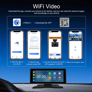 Podofo không dây di động Carplay & Android Auto 6.86 inch đài phát thanh xe hơi BT FM GPS TF Thẻ điều khiển bằng giọng nói Airplay Stereo xoay Pnd - Product Image 3