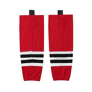 Kaos Kaki Hoki Es Grosir Murah dari Pemasok Cina, Kaos Kaki Hoki Es Baru Tiba, Kaos Kaki Hoki Es Poliester Kustom Putih Merah - Product Image 2