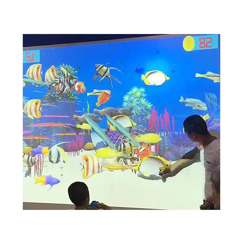 Interactive Game Projector For Kids Park With Back Projection Interactive 3D Video Display Wall Interactive Projection