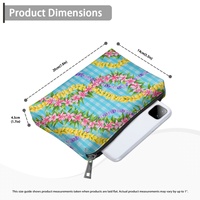 Pochette de téléphone zippée en cuir PU pour femme, pochette imprimée à la demande, sac à main tendance, mini sac de voyage pour femme, sac à main à transfert thermique