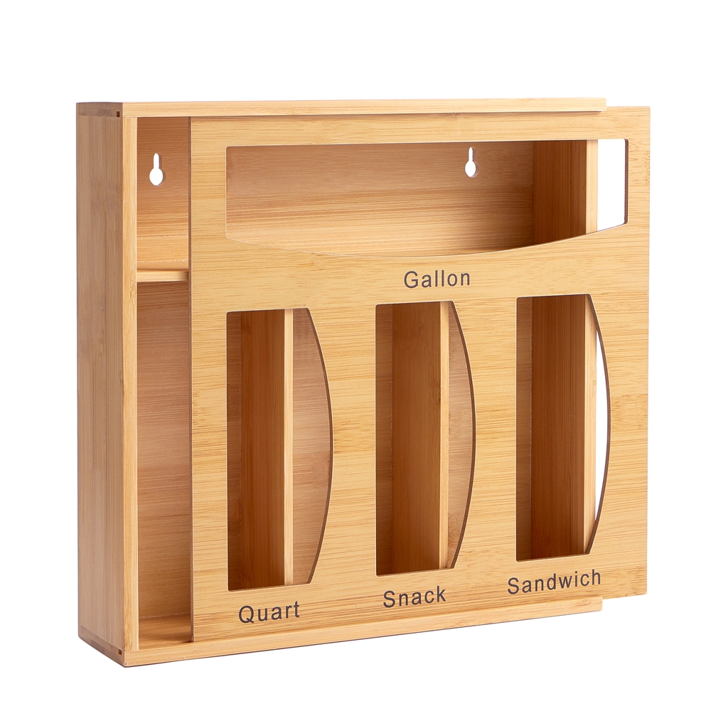 Бамбуковый пакет на молнии для хранения продуктов, органайзер, категория, пакет для продуктов, держатель для хранения для кухонных ящиков
