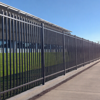 Clôture métallique haute sécurité anti-rouille avec revêtement en poudre pour la protection périmétrique des usines, entrepôts et zones industrielles, clôture en acier zingué