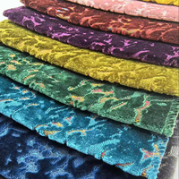 Tissu d'ameublement HLX L244 professionnel de style marocain luxueux, 100 % polyester, tissé, teint, anti-statique, épais, en rouleau