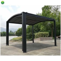 Auvent de pergola électrique, cadre en aluminium, toit rétractable en PVC, auvent de jardin extérieur, auvent mural moderne, protection solaire