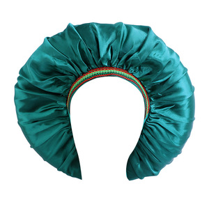 Haute qualité élastique <span class=keywords><strong>nuit</strong></span> sommeil chapeaux femmes <span class=keywords><strong>bouclés</strong></span> soins des <span class=keywords><strong>cheveux</strong></span> plus récent couleur unie Extra Large Satin rond <span class=keywords><strong>cheveux</strong></span> <span class=keywords><strong>Bonnet</strong></span> pour tresses - Product Image 4