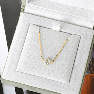 Gioielli Moissanite con certificato 925 bracciali a catena regolabili con fiore a quattro foglie di trifoglio in argento Sterling per le donne - Product Image 6