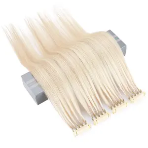 Kualitas tinggi mentah alami alami Remy Rusia tarikan ganda ujung rambut keriting keriting keriting lurus longgar gelombang 6D ekstensi rambut manusia