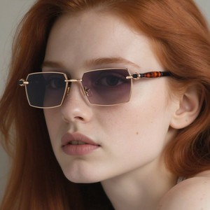 Lunettes de soleil carrées Cy-Gz1502 unisexe, monture plastique et métal, protection UV400, style conduite en extérieur - Product Image 4