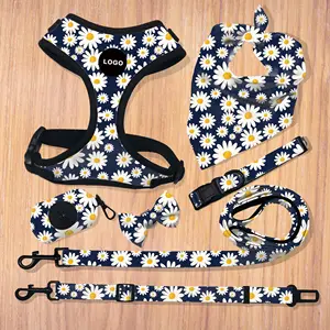 Accesorios untuk Mascotas Anjing Harness untuk Anjing Besar Kustom OEM Anjing Lift Harness dengan Tali Kerah Set Cepat Rilis Polyester