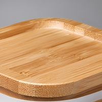 Boîtes de conservation alimentaire carrées en verre borosilicate avec couvercles hermétiques en bambou, empilables et écologiques pour la rentrée scolaire