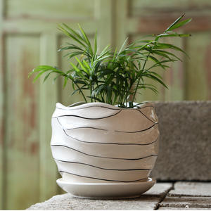 Eleganti Vasi <span class=keywords><strong>in</strong></span> Ceramica - Design Moderno Minimalista Geometrico, Opzioni Multicolore per Uso Interno/Esterno e <span class=keywords><strong>Giardino</strong></span>, Consegna Rapida - Product Image 1