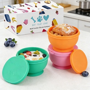 Gobelets réutilisables en silicone pour la cuisson, les collations, les sauces, les vinaigrettes, les petits contenants à condiments avec couvercles - Product Image 1
