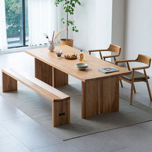 Bàn ăn gỗ sồi trắng Bắc Mỹ nguyên khối, thiết kế hiện đại Bắc Âu, nội thất phòng ăn cho nhà ở, văn phòng, khách sạn, căn hộ. - Product Image 3