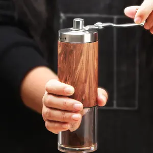 دليل ماكينة القهوة الفولاذ المقاوم للصدأ المنزلية تشغيلها يدويا القهوة طاحونة القهوة مطحنة