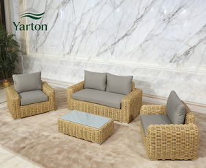 أريكة خارجية قابلة للدوران عالية الجودة مصنوعة حسب الطلب، مقاومة للماء والأشعة فوق البنفسجية، مصنوعة من الراتان المركب، طقم أرائك للحدائق مناسب للفلل والفنادق - Product Image 1