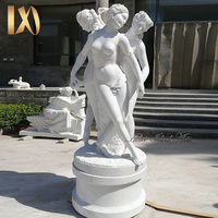 Statues de la Beauté des Trois Grâces, Art Grec Nu en Marbre, Taille Naturelle, Sculpture de Femme Nue en Pierre, Décoration à Vendre