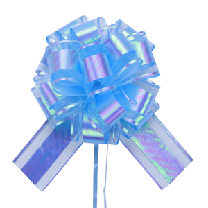Lazo de regalo grande de 6 pulgadas, decoración de cinta láser colorida para ramos de flores y cesta, lazos Aurora para regalos de cumpleaños, - Product Image 6