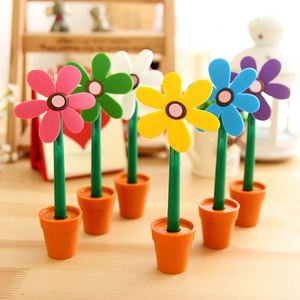 Bolígrafo de Plástico con Forma de Flor de Girasol, 1.0 mm, Bolígrafo con Logotipo, Diseño de Maceta, Bonito, Novedoso, Creativo, Promocional - Product Image 5