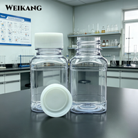 Bouteille de culture en plastique carrée transparente pour laboratoire, conteneur de culture cellulaire 250 ml 500 ml pour la microbiologie