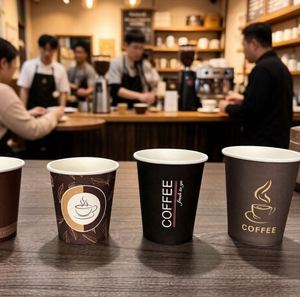 Gobelets en papier à paroi simple de 6 oz (170 g/m²) pour café à emporter, personnalisables, pour boissons chaudes ou froides, Vasos Polipapel - Product Image 1