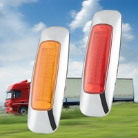 Usines d'éclairage de camions Nouveau 12V 24V Rectangle Ambre Camion Stroboscopique Led Lumières Remorque Queue Côté Voyants pour Camion Led