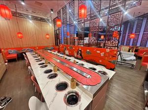 Individuelle Größe rotierender Hotpot BBQ Buffet Sushi Förderbandsystem - Product Image 6